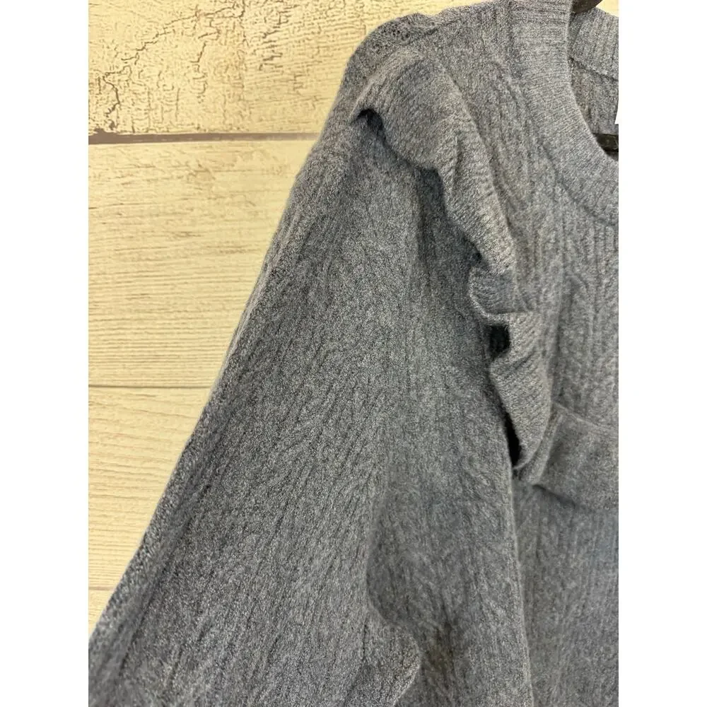 Old Navy Plus Size Blue Ruffle Knit Relaxed Sweater Size 3X